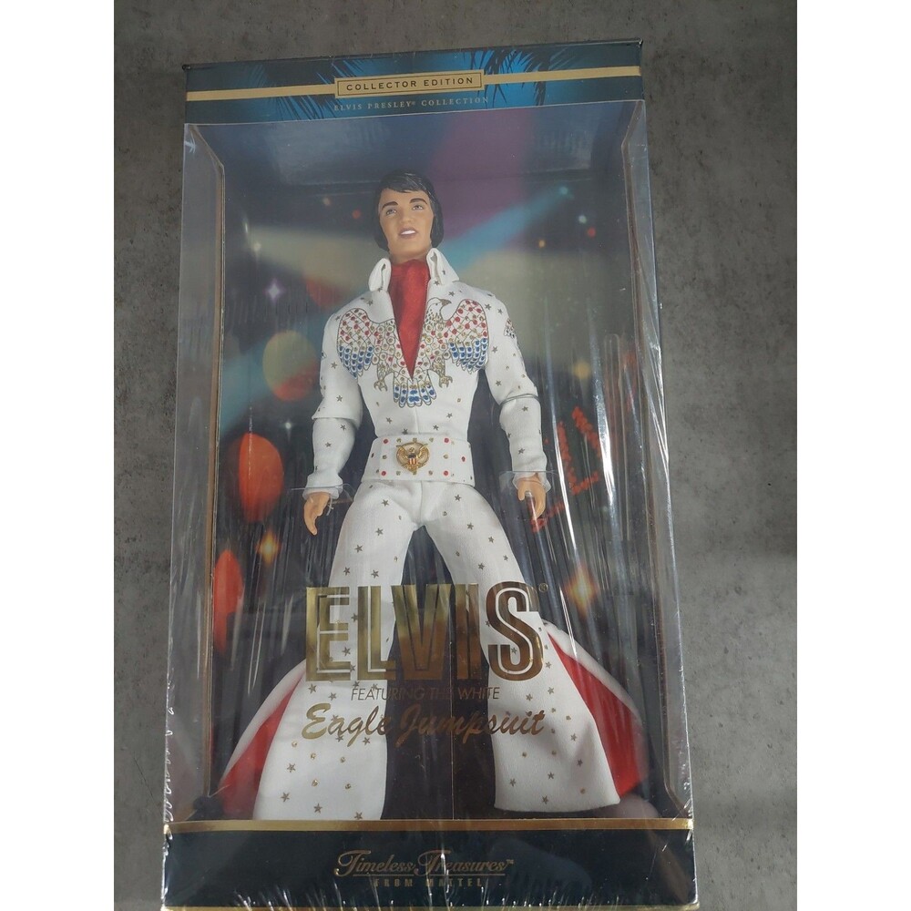 Mattel 28570 Timeless Treasures "Elvis Presley in White Eagle Jumpsuit" Doll NIB